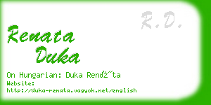 renata duka business card